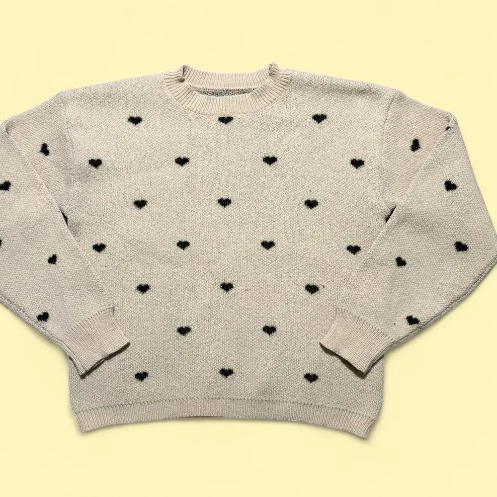 Vintage cream wool sweater with